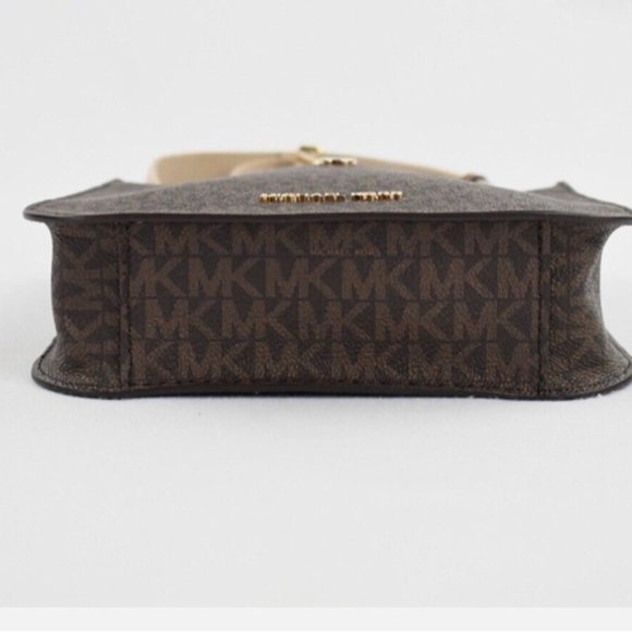 Michael Kors, Briley small messenger, Crossbody bag in brown with tan strap, new - Picture 4 of 11